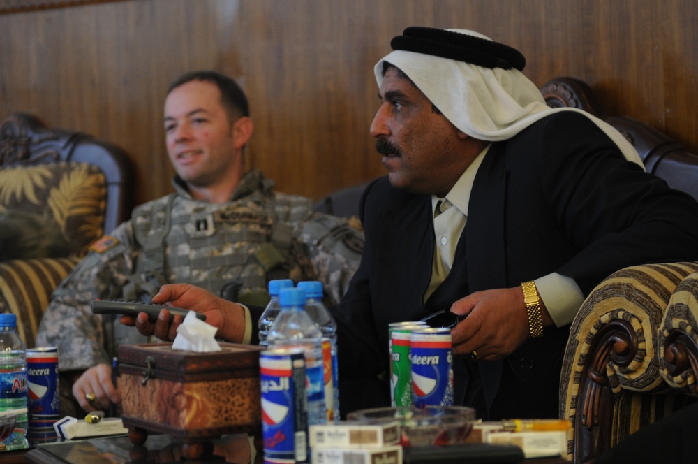 Meeting the Shieks in Al Butoma, Iraq