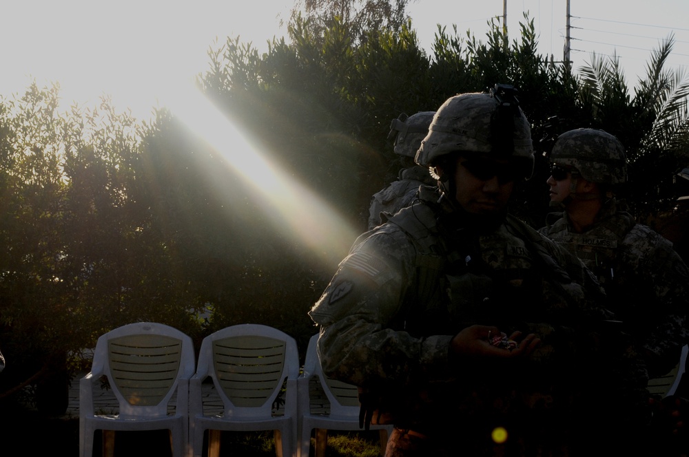 Meeting the Shieks in Al Butoma, Iraq