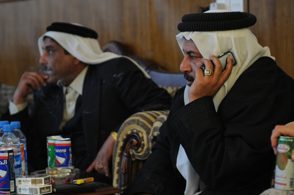 Meeting the Shieks in Al Butoma, Iraq