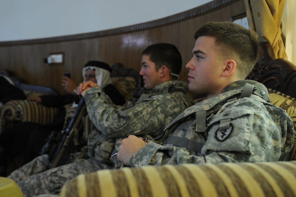 Meeting the Shieks in Al Butoma, Iraq