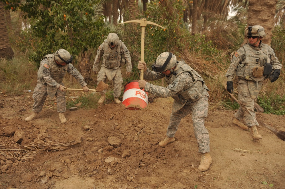 Controlled burns in Naqib palm groves
