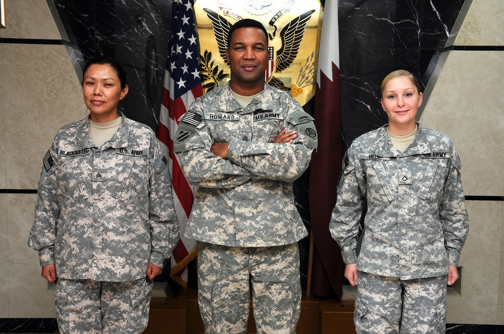 Soldiers earn quarterly recognition in Qatar