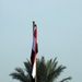 Iraqi national flag flies above Hor al Bash