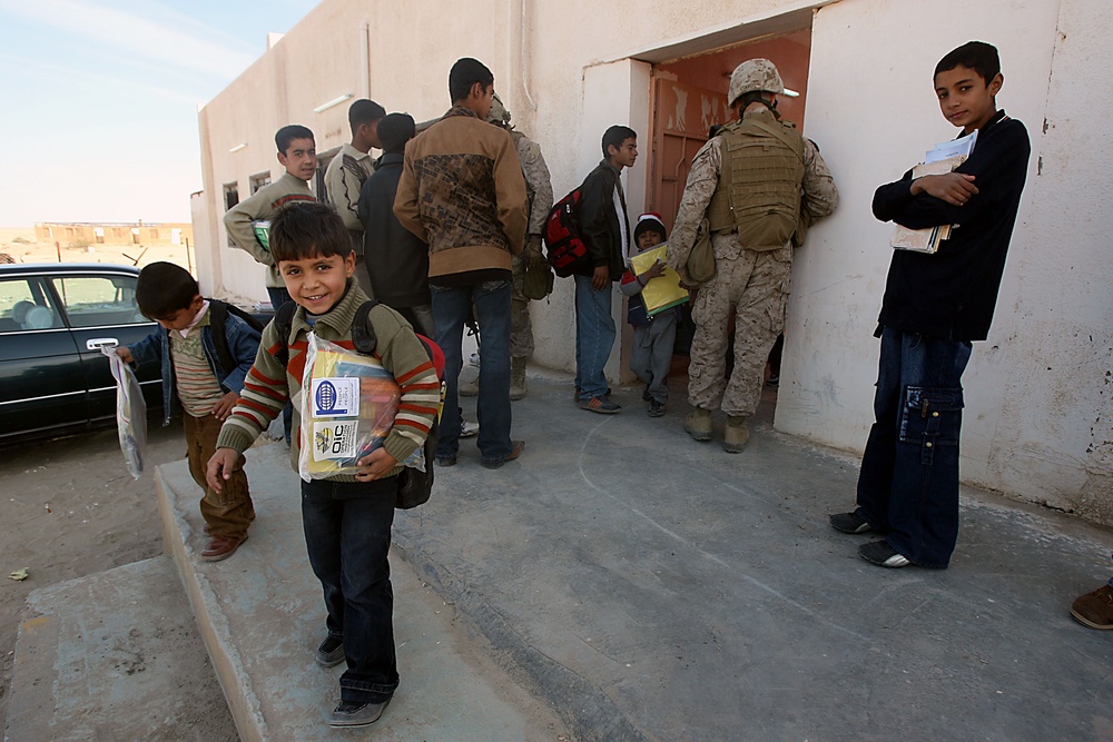 Marines Donate School Supplies for Operation Iraqi Children