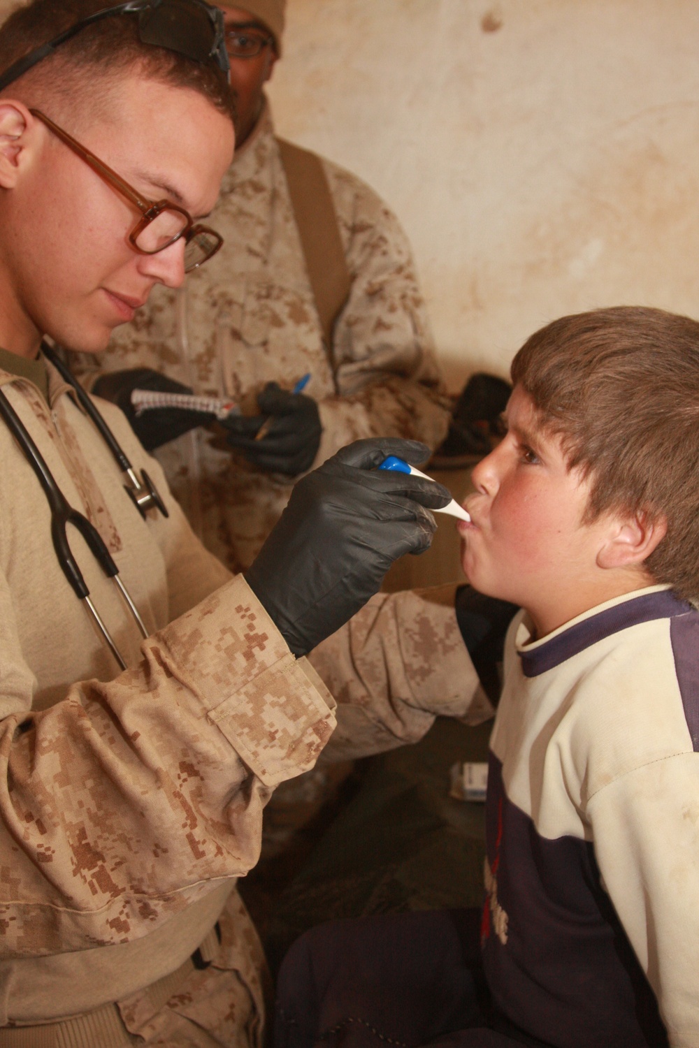Soldiers Patrolling in Albo Hayat, Iraq
