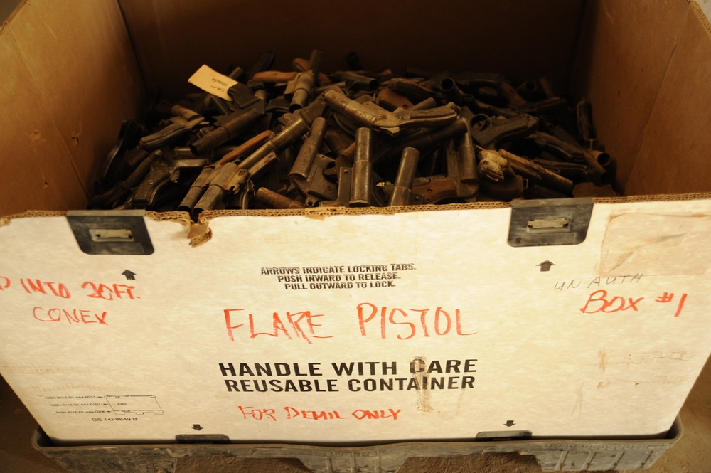 Captured Enemy Weapons To Be Destroyed