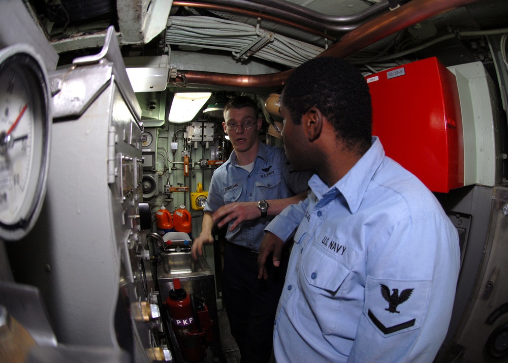 Training on USS Albany