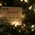 Activities at Al Asad Air Base A handwritten note is placed among the branches of a decorated Christmas tree with warm white lights and tinsel garland. The note reads 'MERRY CHRISTMAS!!!' and instructs people to take only one item per day, indicating there are enough items for everyone. The note appears to be part of a holiday gift-giving or sharing initiative.