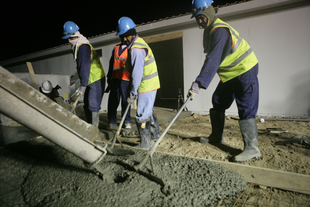Work on the dining facility