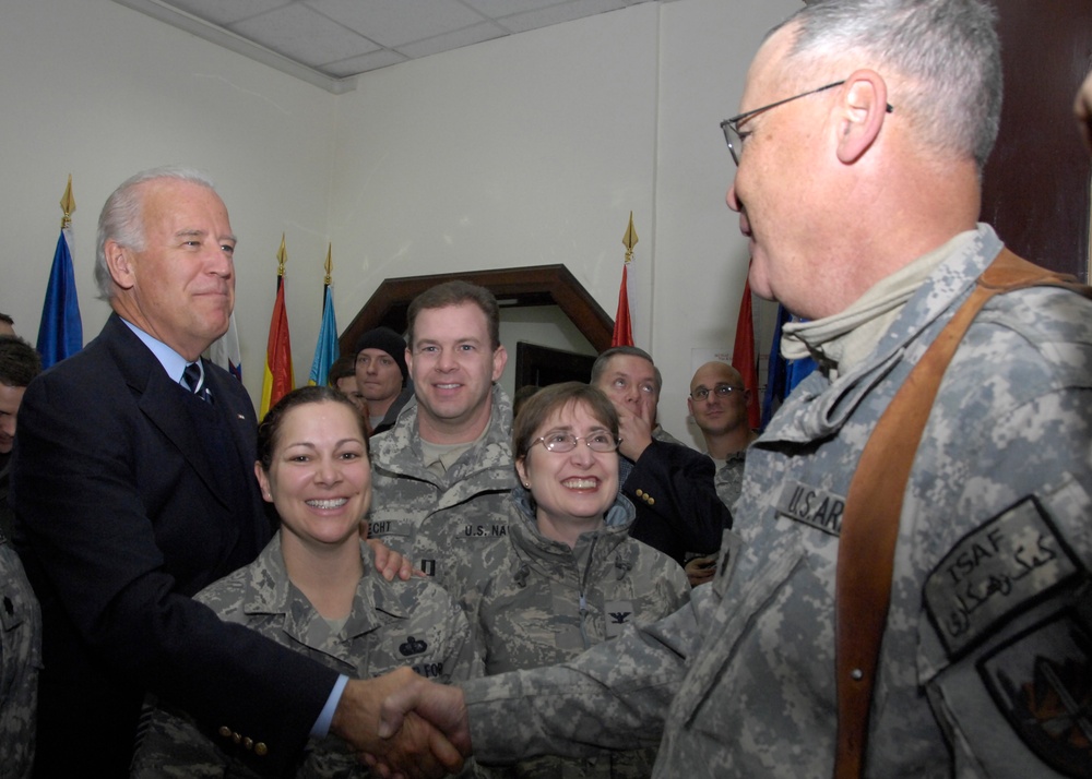 Vice President-elect Joe Biden Visits Headquarters International Security Assistance Force, Kabul, Afghanistan