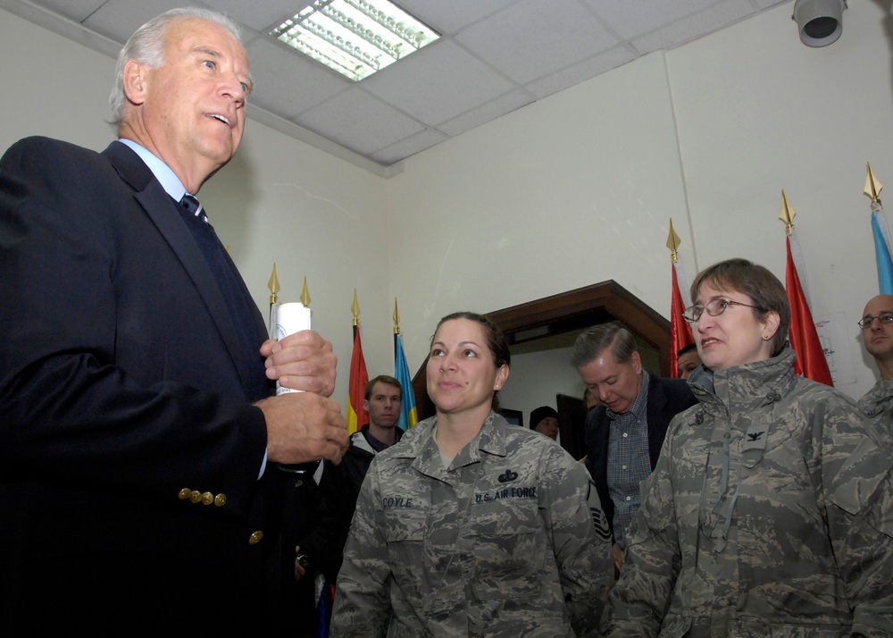 Vice President-elect Joe Biden Visits Headquarters International Security Assistance Force, Kabul, Afghanistan