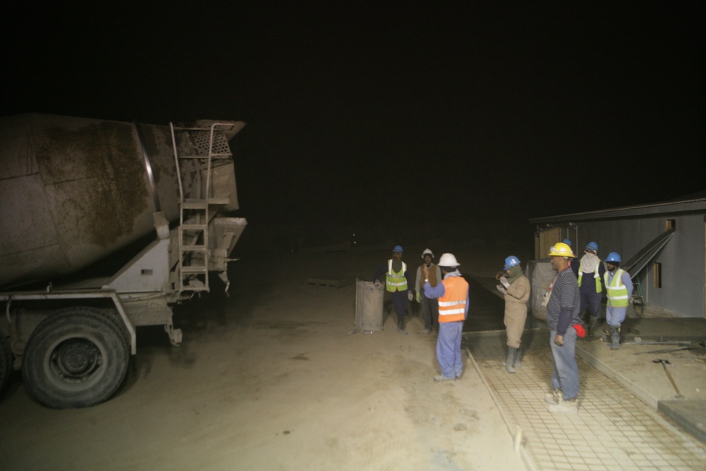 Work on the dining facility