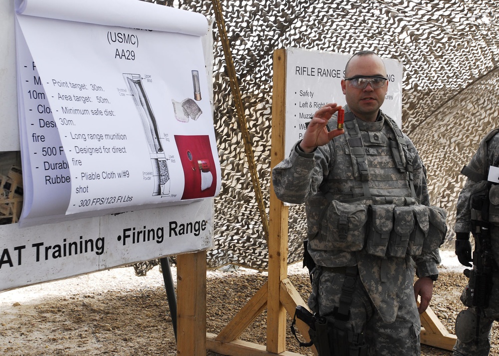 Raiders conduct non-lethal weapons training