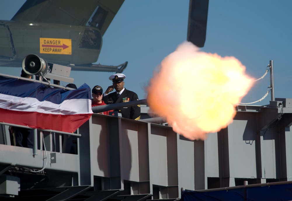USS George H.W. Bush commissioning ceremony
