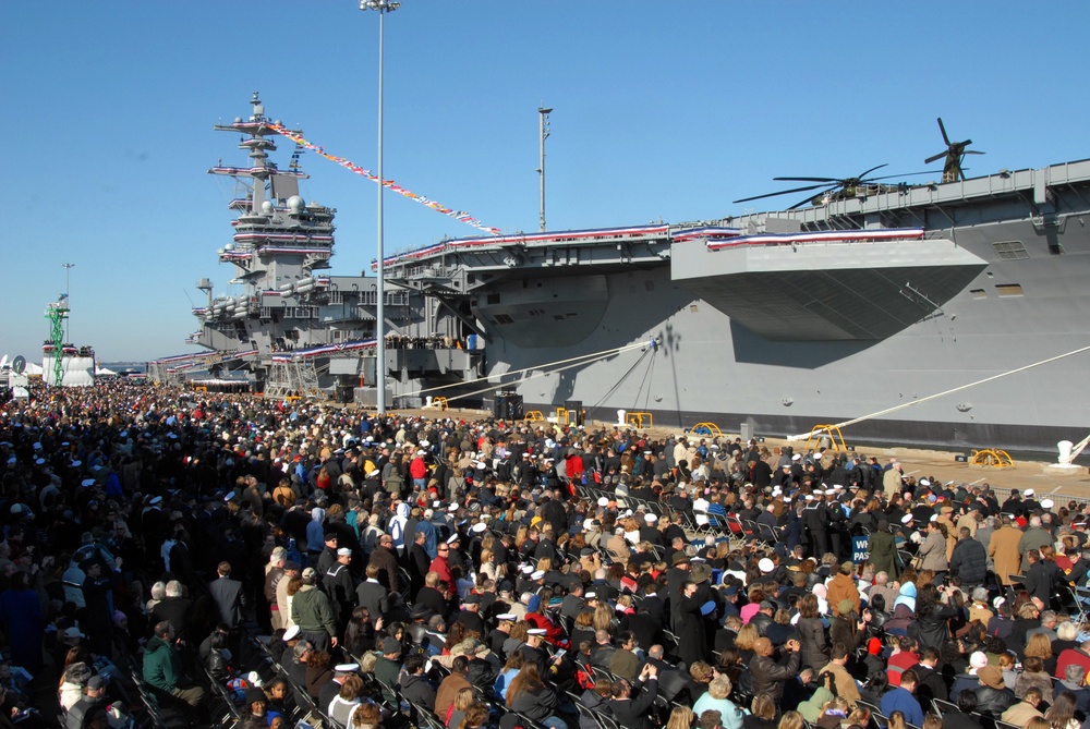 USS George H.W. Bush commissioning ceremony