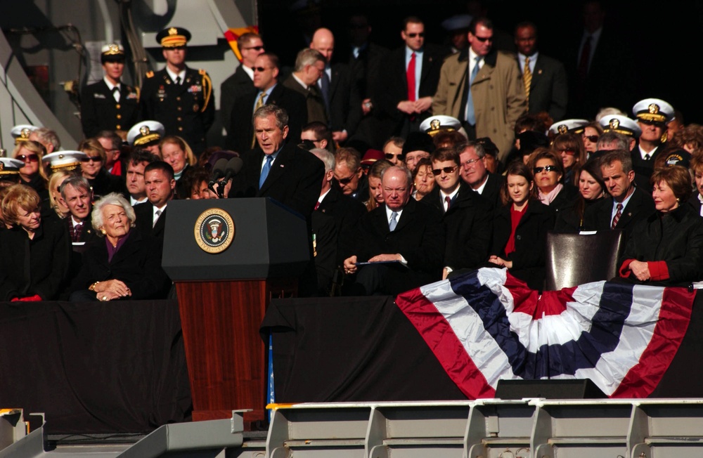 USS George H.W. Bush commissioning ceremony