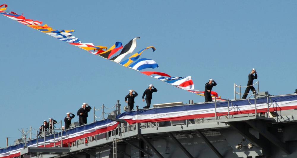 USS George H.W. Bush commissioning ceremony
