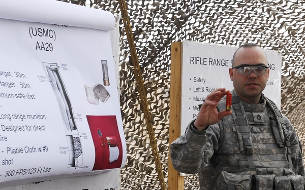 Raiders conduct non-lethal munitions training at Forward Operating Base Falcon