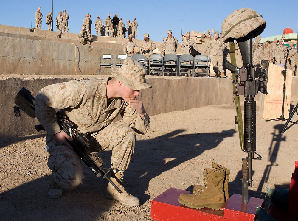 Marines Gather, Pay Respects to Fallen Brother