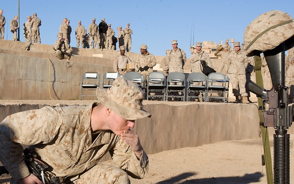 Marines Gather, Pay Respects to Fallen Brother