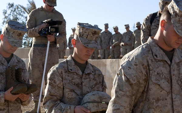 Marines Gather, Pay Respects to Fallen Brother