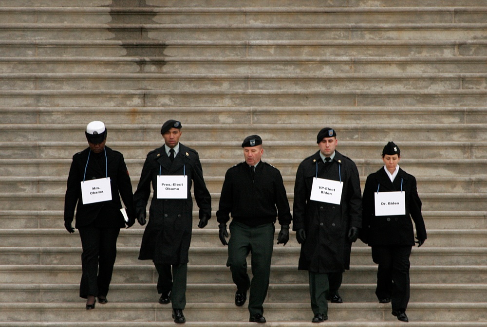 Service members Rehearse 56th Presidential Inauguration