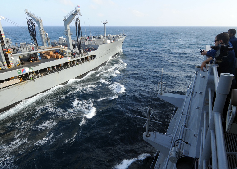 USS Vella Gulf at sea