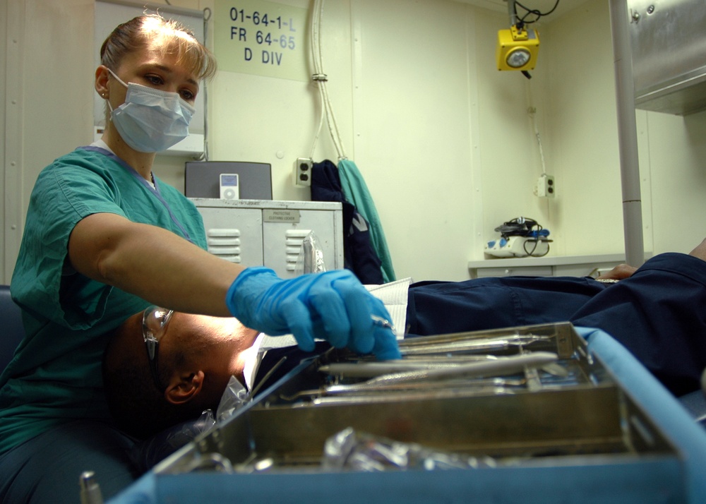 Dental Work on USS Iwo Jima