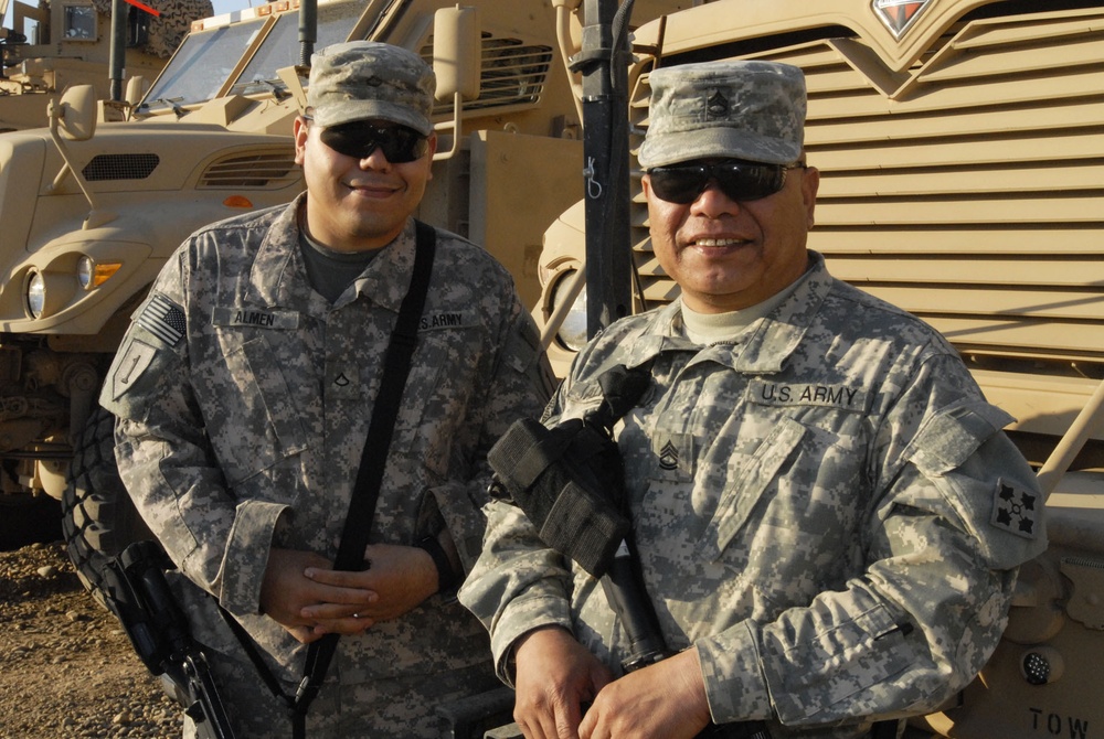 Father, son reunite in Iraq