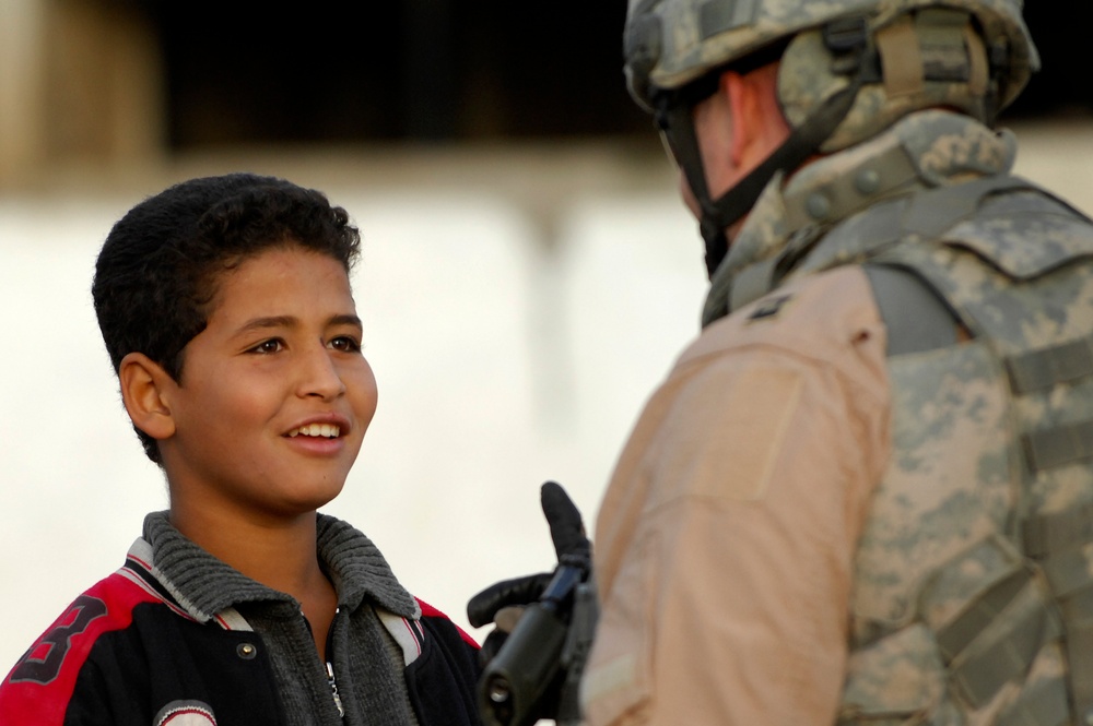 Joint walking Patrol in Baghdad