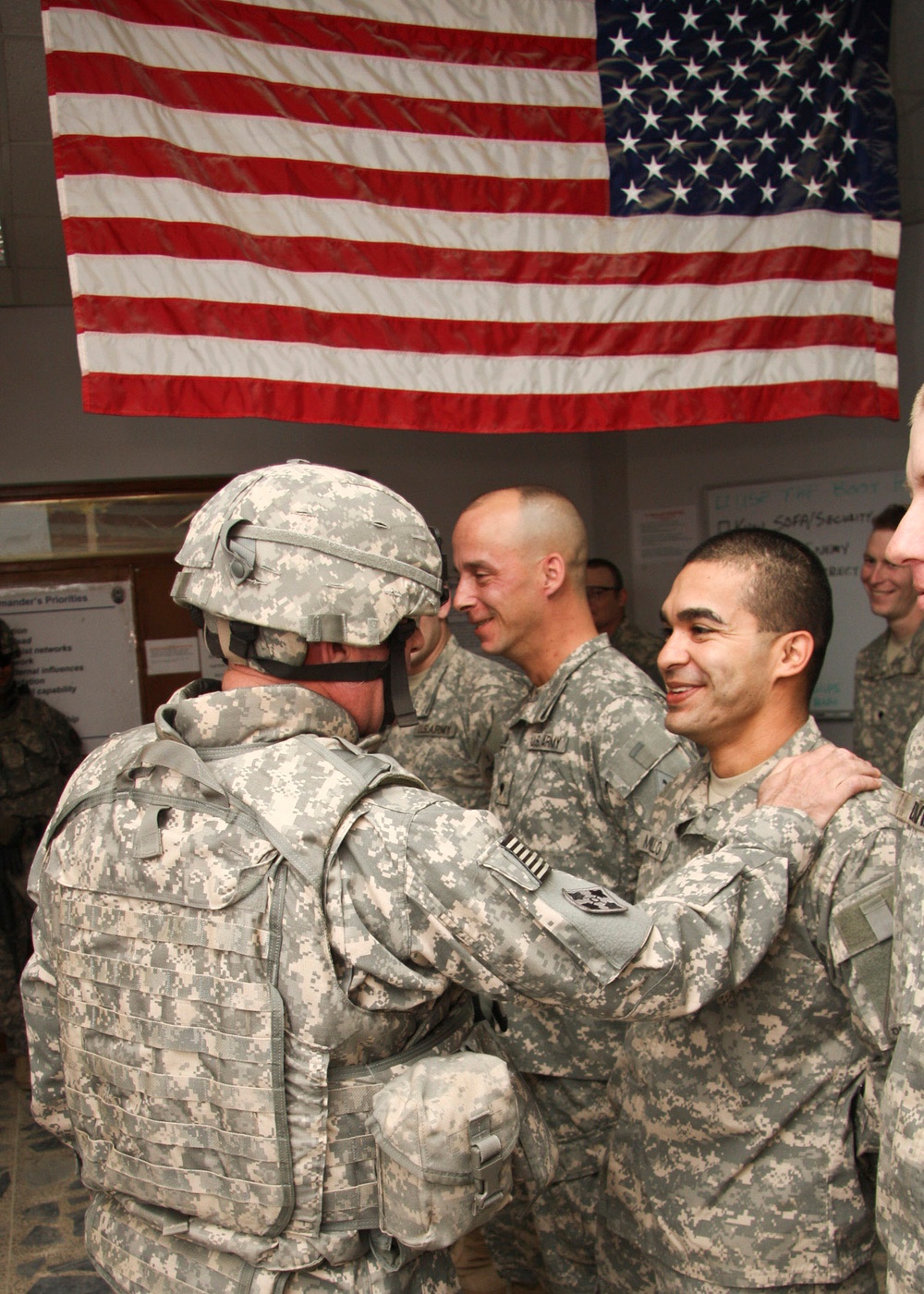 Command Sgt. Maj. Wilson visits Patrol Base Comanche, Jamilla Market