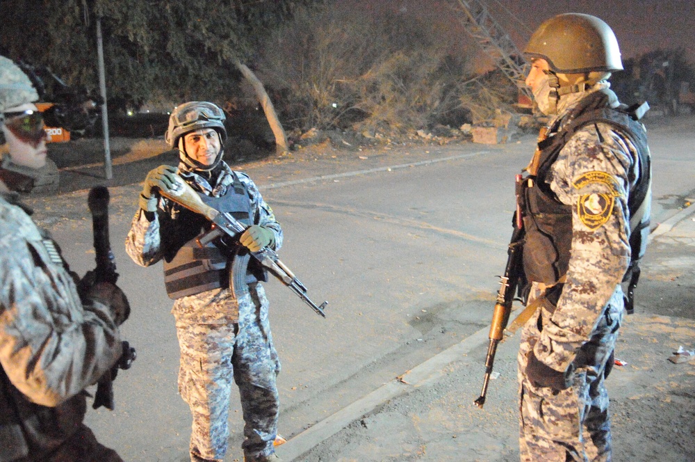 Joint Operation With Iraqi National Police at Forward Operating Base Loyalty