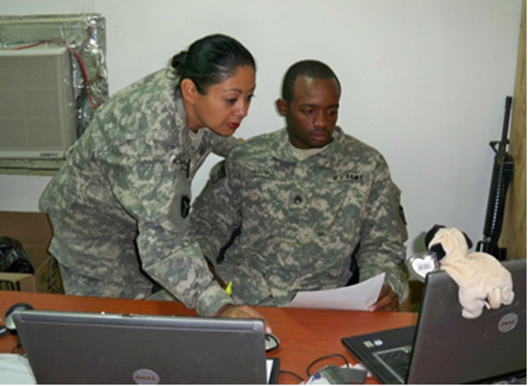 Bravo Company 949th Brigade Support Battalion Tactical Operations Center Rats Hard at Work