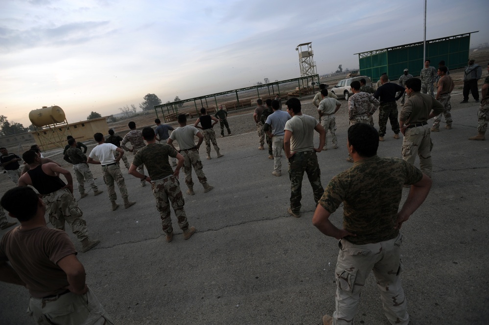 Physical Training Test for Iraqi soldiers