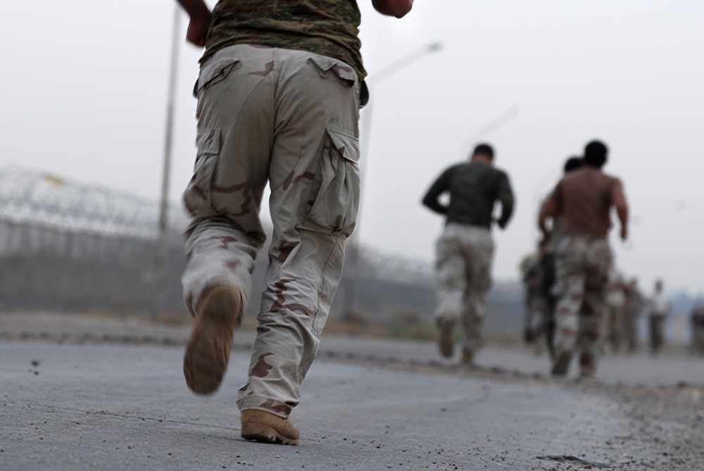 Physical Training Test for Iraqi soldiers