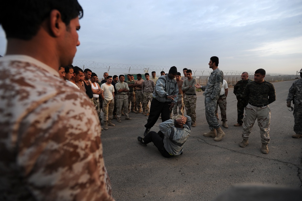 Physical Training Test for Iraqi soldiers