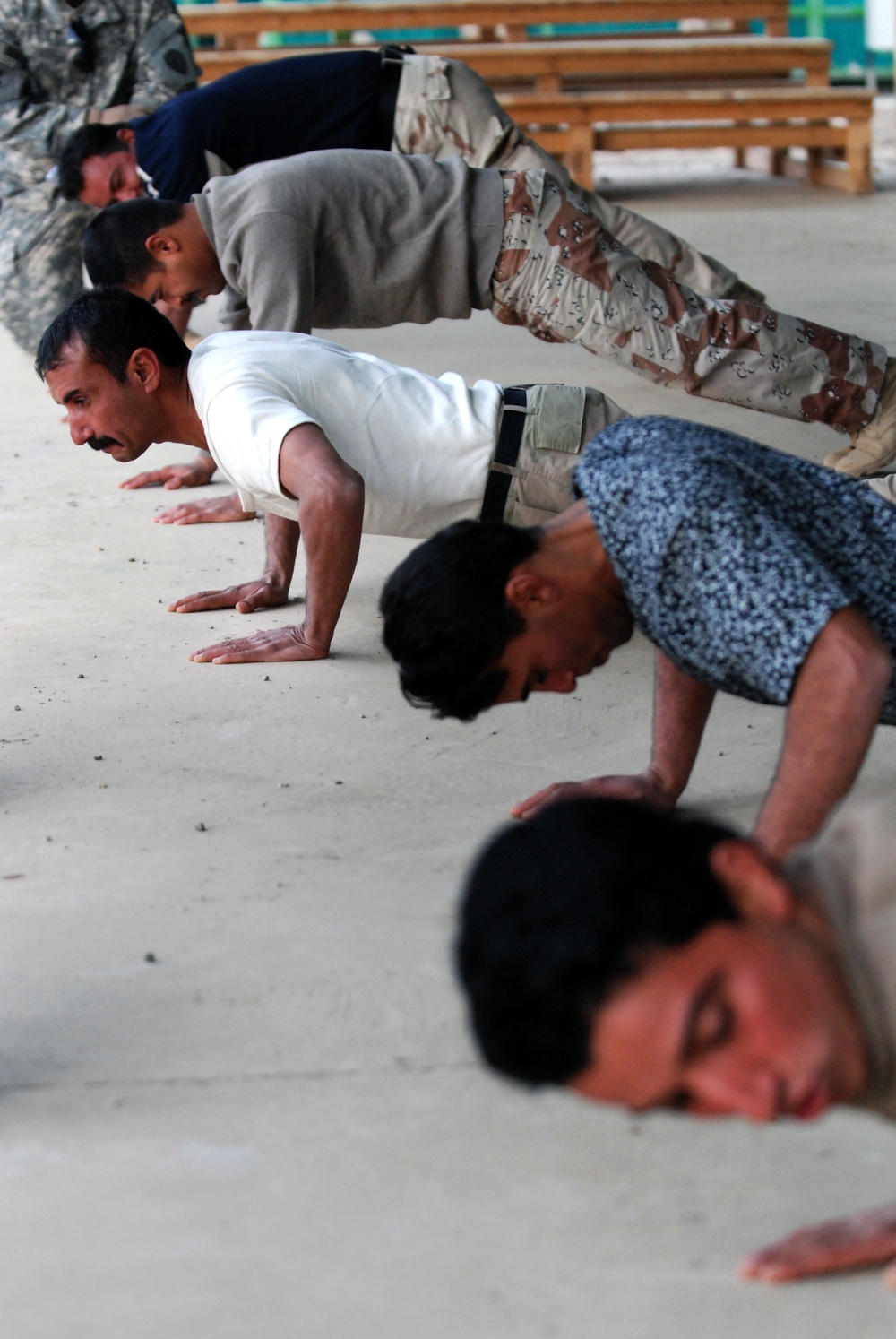 Physical Training Test for Iraqi soldiers