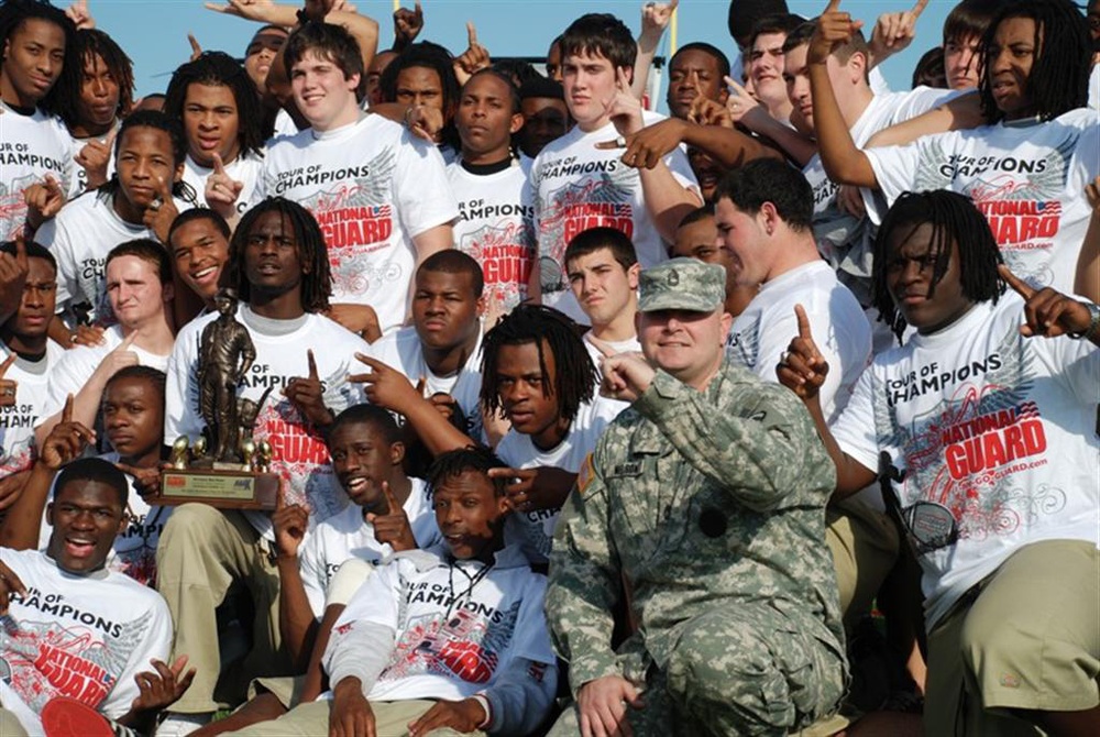 National Guard honors high school football championship team