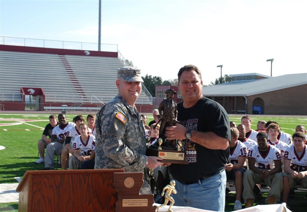 National Guard honors high school football championship team