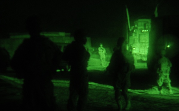 Joint operation with Iraqi national police at Forward Operating Base Loyalty