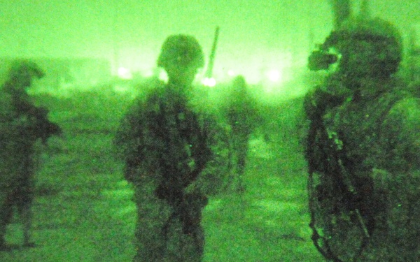 Joint operation with Iraqi national police at Forward Operating Base Loyalty