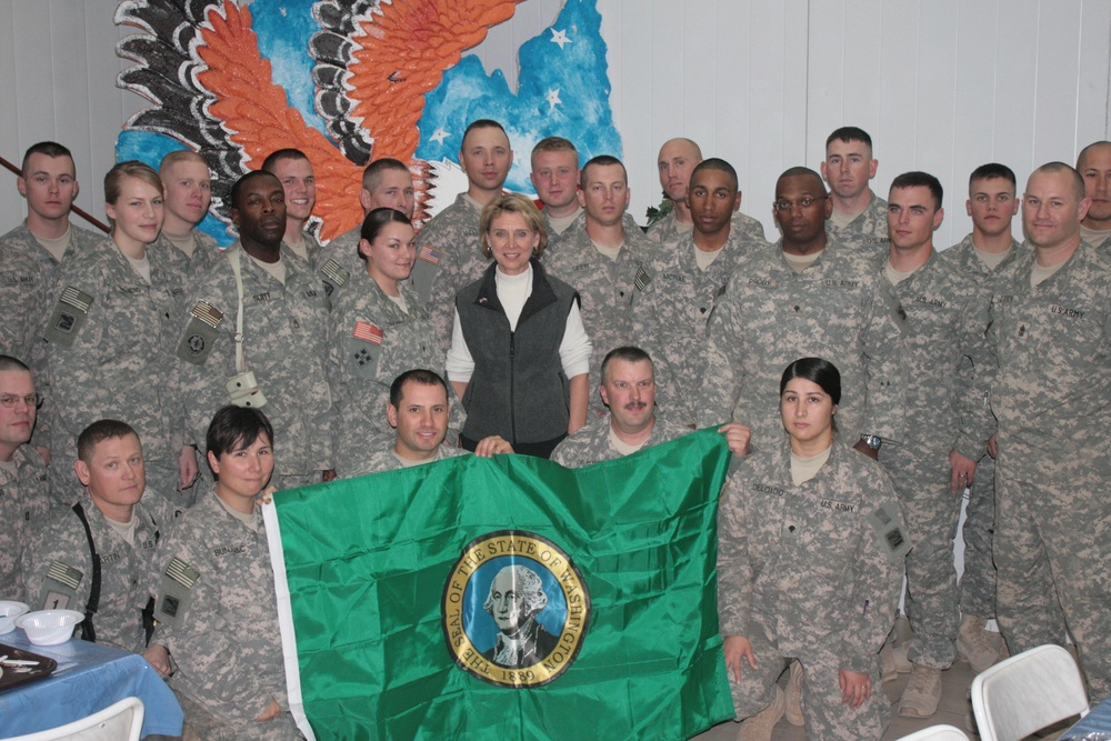 Washington Gov. Christine Gregiore visits Baghdad