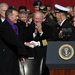 Aircraft carrier USS George H.W. Bush commissioning ceremony