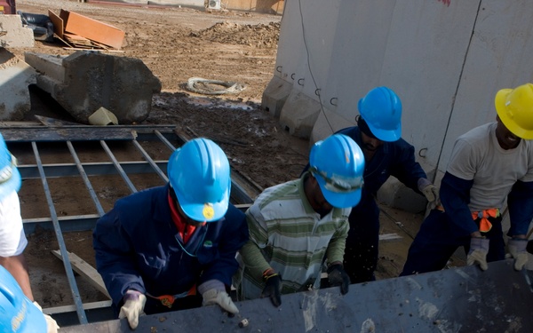 Construction work at Camp Fallujah