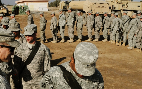 Troop C, 1st Squadron, 10th Cavalry Regiment Soldiers Hold Combat Patch