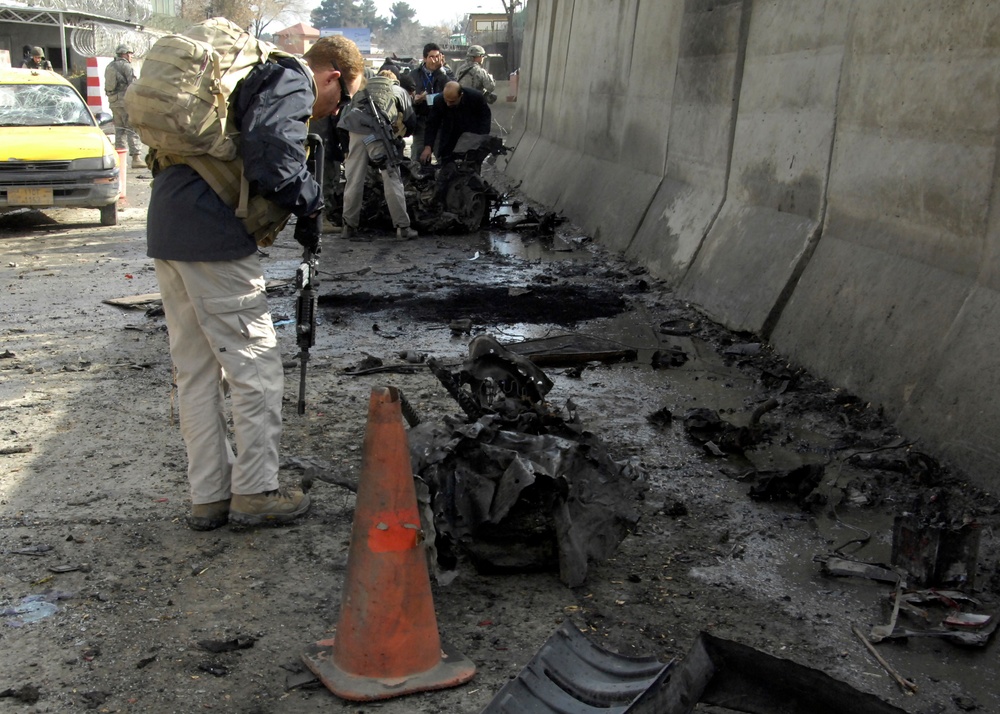 Vehicle born improvised explosive device explosion in Kabul City, Afghanistan