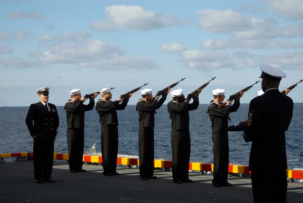 Burial at Sea aboard USS Wasp