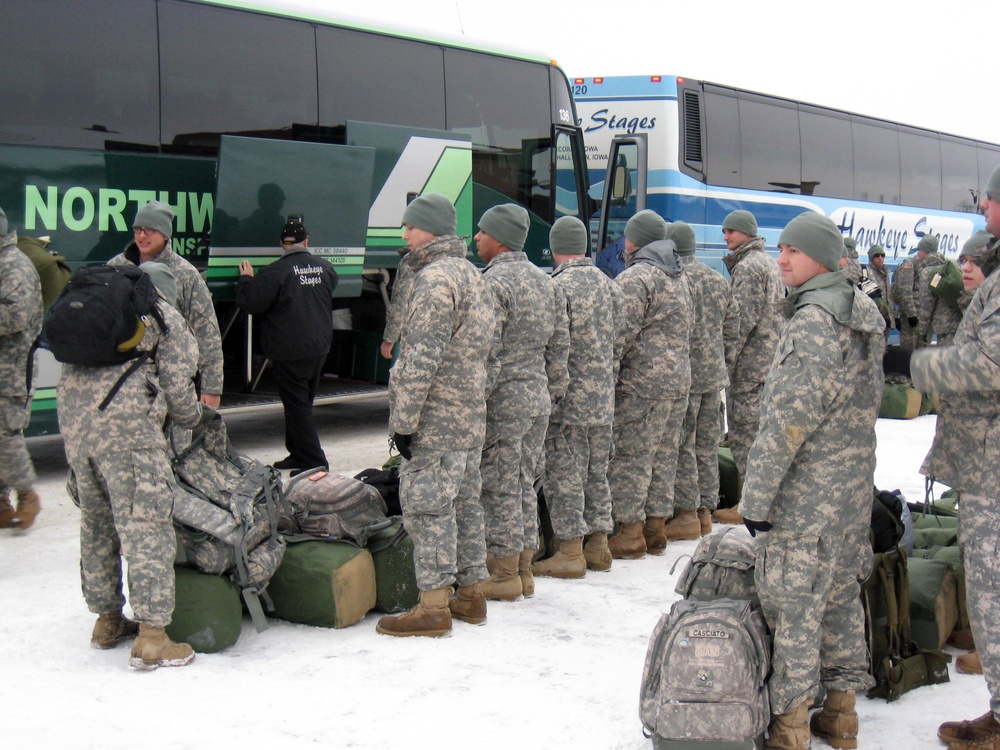 Iowa National Guard Soldiers Head for Washington, D.C., to Assist With 56th Presidential Inauguration