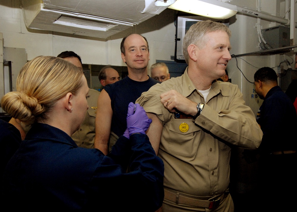 Anthrax vaccination aboard USS Dwight D. Eisenhower