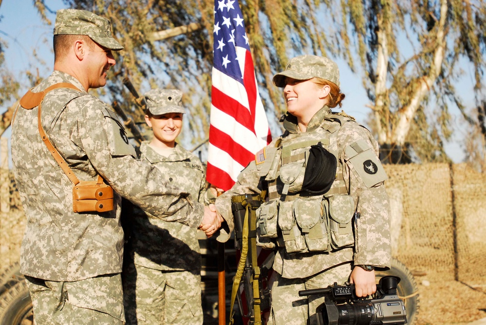 Soldier Reenlists While Serving in Iraq